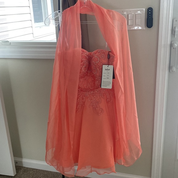 Juliet 772 Strapless Corset Back Party Dress - Picture 5 of 8